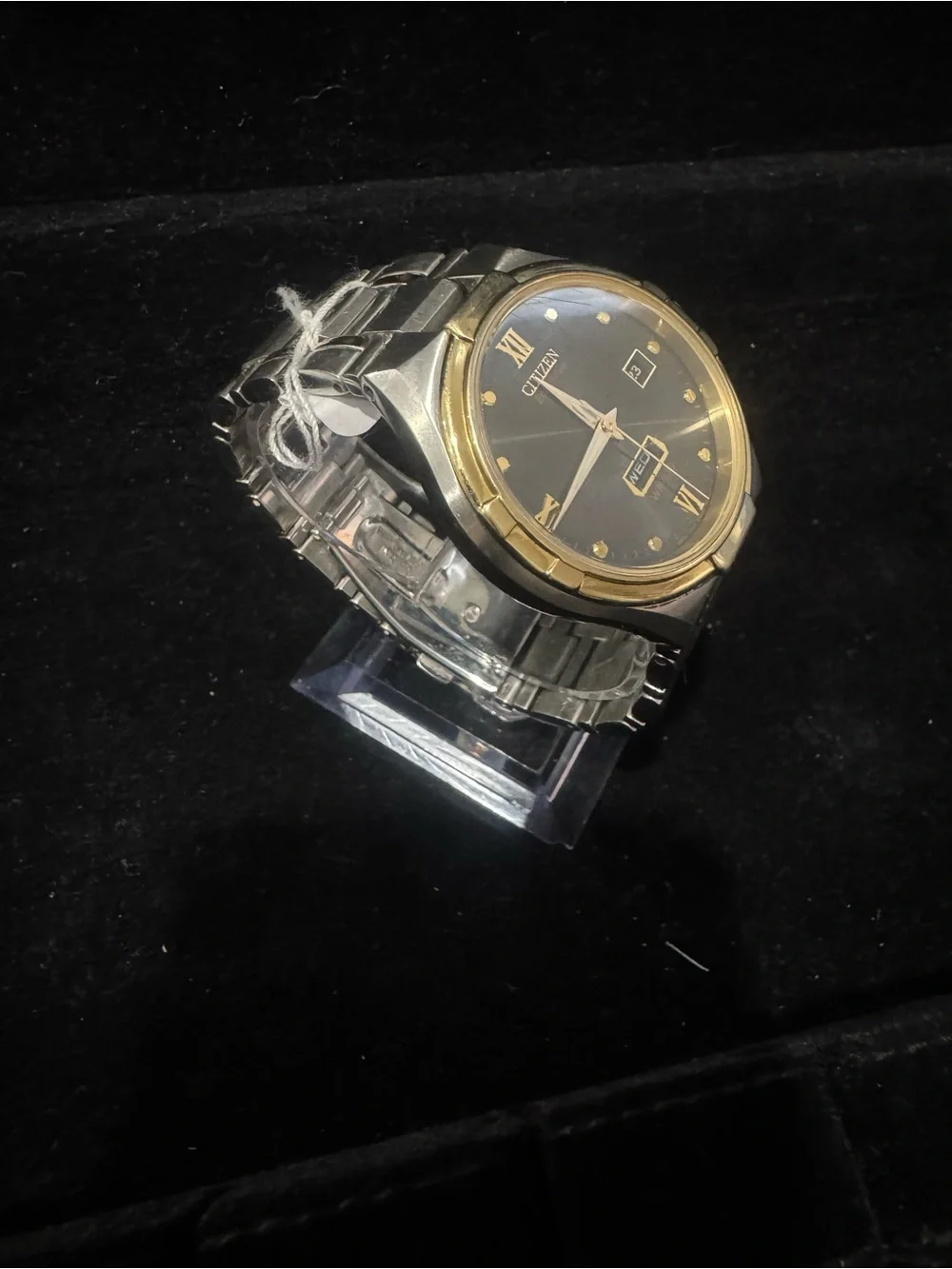 Citizen Two-Tone Gold and Black Dial Eco-Drive Watch